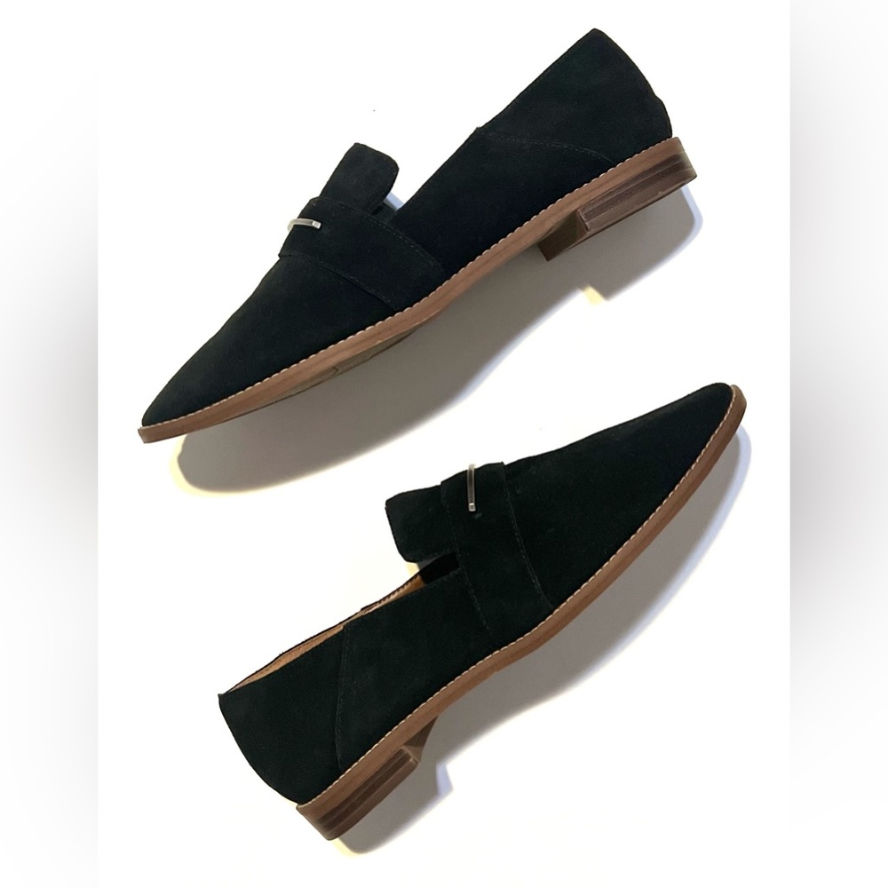 Franco Sarto Huxley black velvet women’s slip on loafers shoes 10